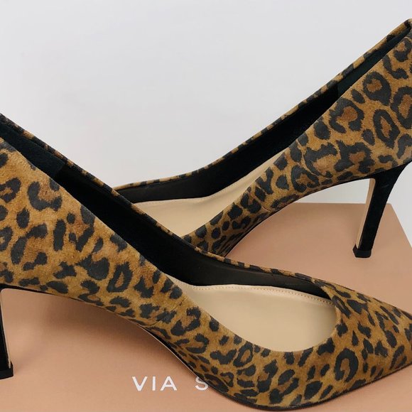 Via Spiga Cloe Stiletto Pumps Cheetah Print Shoes - Picture 2 of 7